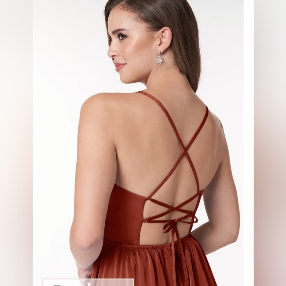 Azazie Raya Dress In Terracotta - Picture 4 of 11